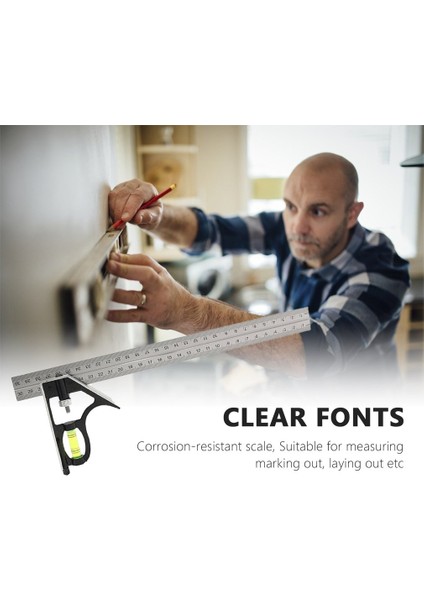 Ayarlanabilir Kombinasyon Kare Açı Ölçer Derece ile Su Terazili Çok Fonksiyonlu Ölçüm Araçları - E-Ticaret Başlığı (Yurt Dışından) fırsatları