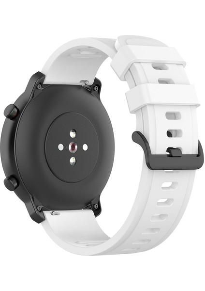 Psgt huawei Watch 18 mm Gt4 41MM Uyumlu Kordon Noktalı Desenli Hardal Silikon Kayış