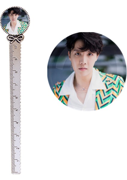No.14 Tarzı 10 cm Metal Cetvel Sanat Çizim Malzemeleri Army Bomb Kpop Boys - V Jung Kook Jımın Rm Suga Jın J Hope - K-Pop Albümü Love Yourself (Yurt Dışından)