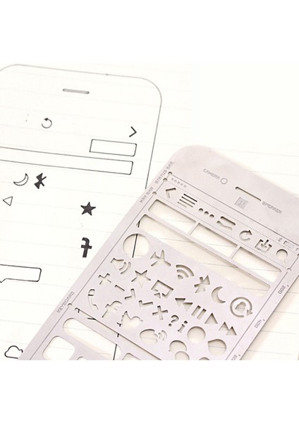 Tasarım 2 Stili Yaratıcı Telefon Kare Şekilli Cetvel Dıy Sevimli Metal Oyuk Cetvel - Okul Malzemeleri Için Hediye (Yurt Dışından) indirimleri
