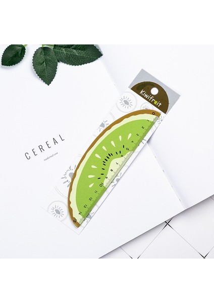 Yeşil Stil 1 Adet Sevimli Ahşap Meyve Cetveli 15CM Ölçme Doğru Cetvel Çizim Aracı Promosyon Kırtasiye Hediye Okul Malzemeleri (Yurt Dışından)