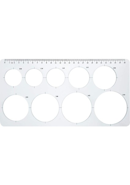 K106 Stili Ofis Okul Tasarım Çizim Için Şeffaf Plastik Daire Çizim Şablonu Ölçüm Şablonu Cetvel Fransız Eğriler (Yurt Dışından) modelleri