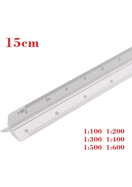 15CM Tarzı 15CM 30CM Alüminyum Üçgen Ölçek Çizim Seti Mimarlık ve Mühendislik Için Profesyonel Ölçüm Kiti (Yurt Dışından)