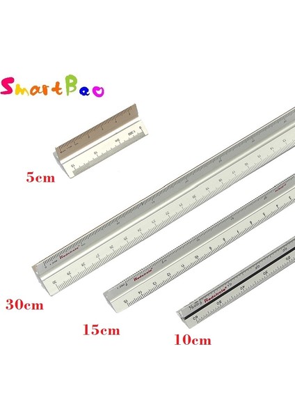 15CM Tarzı 15CM 30CM Alüminyum Üçgen Ölçek Çizim Seti Mimarlık ve Mühendislik Için Profesyonel Ölçüm Kiti (Yurt Dışından)