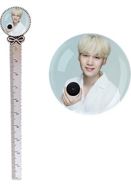 No.3 Tarzı 10 cm Metal Cetvel Sanat Çizim Malzemeleri Army Bomb Kpop Boys - V Jung Kook Jımın Rm Suga Jın J Hope - K-Pop Albümü Love Yourself (Yurt Dışından)