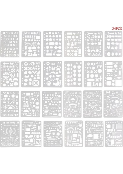 Beyaz Stil Çizim Şablonu Kalıplar Günlük Defter El Işi Scrapbooking A5 Kendin Yap Kırtasiye Okul Ofis Malzemeleri (Yurt Dışından)