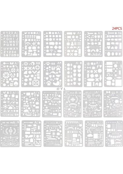 Beyaz Stil Çizim Şablonu Kalıplar Günlük Defter El Işi Scrapbooking A5 Kendin Yap Kırtasiye Okul Ofis Malzemeleri (Yurt Dışından) modelleri