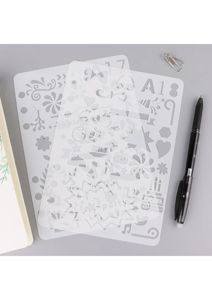 Beyaz Stil Çizim Şablonu Kalıplar Günlük Defter El Işi Scrapbooking A5 Kendin Yap Kırtasiye Okul Ofis Malzemeleri (Yurt Dışından) fırsatları