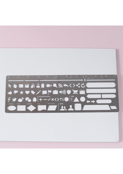 B 138X67MM Stili 1 Adet Metal Çizim Şablonu Çok Fonksiyonlu Kedi Delikli Cetvel Şablonu Yer Işareti Günlük Albüm Dergi Scrapbooking Kırtasiye Cetveli (Yurt Dışından) indirimleri