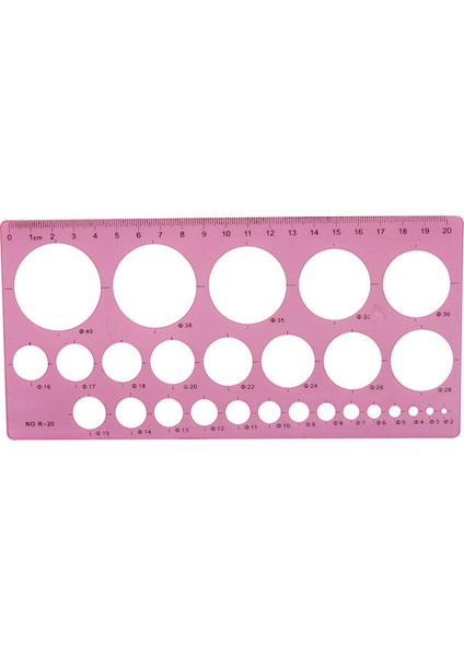 Kırmızı Stil Öğrenciler Için Plastik Şablon Cetvel Dikdörtgen Şekil Büyük Daire Şablon Cetvel Öğrenci Okul Kırtasiye Malzemesi (Yurt Dışından)