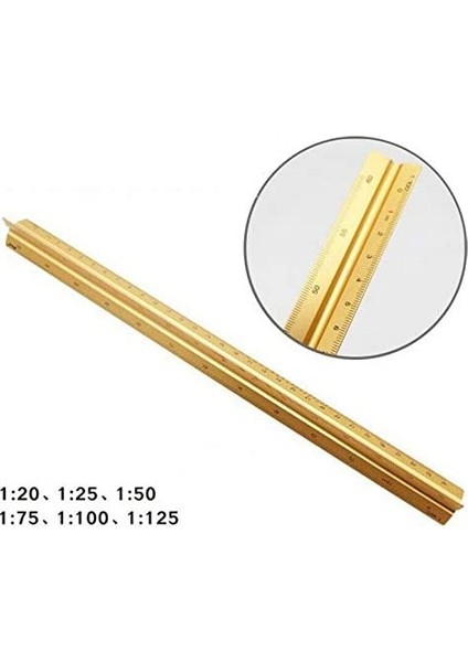 30 cm 6 Ölçekli Aliminyum Plastik Üçgen Ölçek Kuralı Mimarlık Ölçeği - Öğrenciler, Çizim Uzmanları, Mimarlar ve Mühendisler Için (Yurt Dışından)
