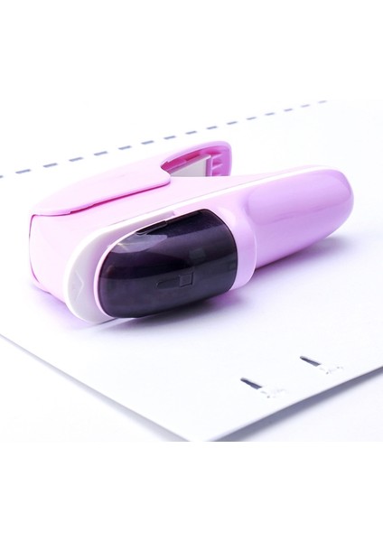 Pembe Tarzı Zımbasız Zımba Makinesi Mini Sevimli Kağıt Kitap Bağlama Zımbasız Zımbalar Ofis Malzemeleri (Yurt Dışından)