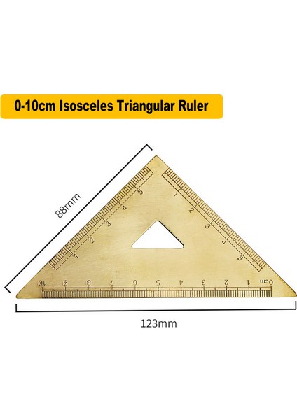 Üçgen Cetvel A Stili Metal Pirinç Bakır Üçgen Cetvel Ofis Okul Dikdörtgen Üçgen Cetvel Ölçüm Aracı Matematik Sanat Çizim Tasarım Için (Yurt Dışından) fiyatları