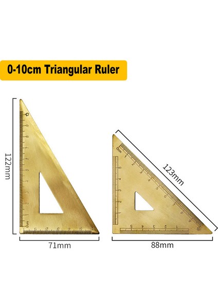 Üçgen Cetvel A Stili Metal Pirinç Bakır Üçgen Cetvel Ofis Okul Dikdörtgen Üçgen Cetvel Ölçüm Aracı Matematik Sanat Çizim Tasarım Için (Yurt Dışından) modelleri