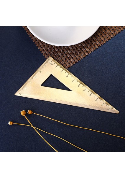 Üçgen Cetvel A Stili Metal Pirinç Bakır Üçgen Cetvel Ofis Okul Dikdörtgen Üçgen Cetvel Ölçüm Aracı Matematik Sanat Çizim Tasarım Için (Yurt Dışından) fırsatları