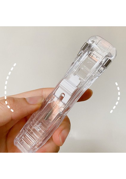 Şeffaf Stil Şeffaf Zımba Yeni Ofis Aksesuarları Atılabilir Metal Klips Itici Spillatrice Okul Malzemeleri Itici Klips Zımba (Yurt Dışından)