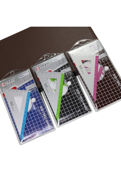 4'lü Set Pembe Stil Uv Alüminyum Alaşımlı Cetvel Çizim Ölçüm Geometri Üçgen Cetvel Düz Kenarlı Cetvel Pergel Çeşitli Cetveller (Yurt Dışından)