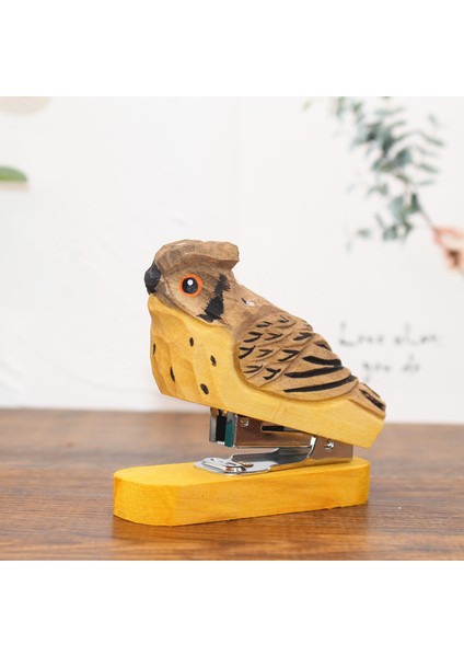 No.12 Tarzı Yaratıcı Sevimli El Yapımı Ahşap Oyuncak 3D Hayvan Flamingo Zımbalayıcı Mini Ahşap Zımbalayıcı Zımba Gönder Buro Öğrenme Masa Üstü Süsleme (Yurt Dışından)