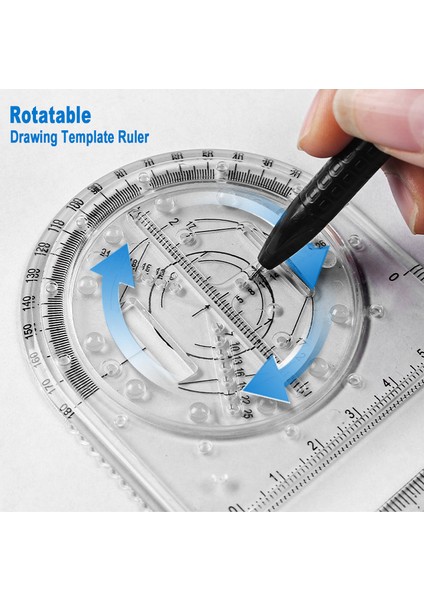 STIL01 Stili Dönebilir Hızlı Çizim Şablonu Cetvel Sanat Tasarım Inşaat Mimar Stereo Geometri Elips Çizim Ölçek Cetveli - Türkçe E-Ticaret Başlık (Yurt Dışından) fırsatları