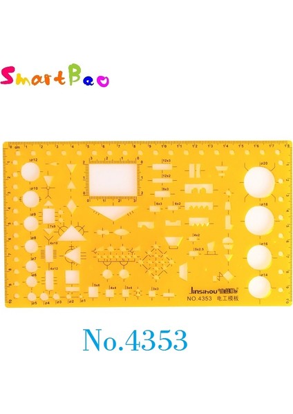 NO.4353 Tarzı Mimari Çizim Şablonu Cetvel Seti Geometrik Çizim Cetveli (Yurt Dışından)