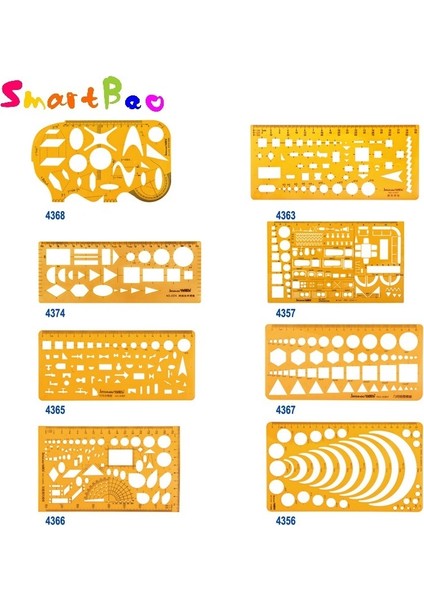 NO.4353 Tarzı Mimari Çizim Şablonu Cetvel Seti Geometrik Çizim Cetveli (Yurt Dışından) fiyatları