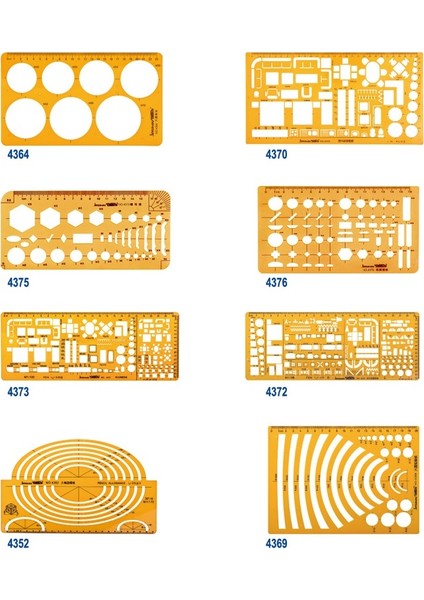 NO.4353 Tarzı Mimari Çizim Şablonu Cetvel Seti Geometrik Çizim Cetveli (Yurt Dışından) fırsatları