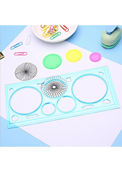 Hongliang Shop C Rastgele Renkler Tasarım Stili 1 Paket Çocuklar Için Bulmaca Renkli Çizim Cetvel Seti Çizim Aracı Spirograph Kendi Tasarım Aracı Yaratıcı Desen Araçları Kırtasiye (Yurt Dışından)