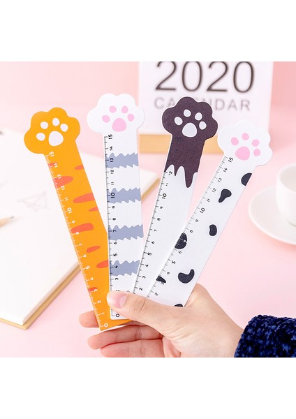 Bir Stil 15CM Sevimli Kedi Pati Ahşap Düz Cetvel Kawaool Ofis Malzemeleri Planlayıcı Aksesuarları Öğrenci Ödülü (Yurt Dışından) fırsatları