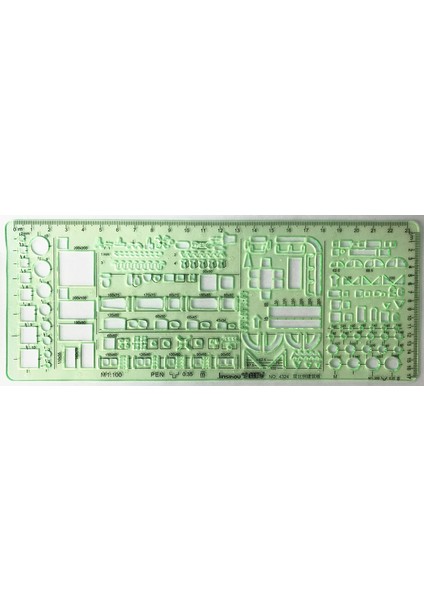 E 4324 Stili 1pc Mühendislik Çizim Cetveli Öğe Tasarım Eğri Şablon Cetvel Ofis ve Okul Boyama Ölçme Araçları (Yurt Dışından)