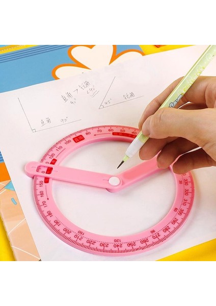 Pembe Tarzı Bk Mavi 360 Derece Pergel ile Salıncak Kol Ofis Ölçüm Çizim Aracı Öğretmen Eğitim Sınıfı Malzemeleri (Yurt Dışından)