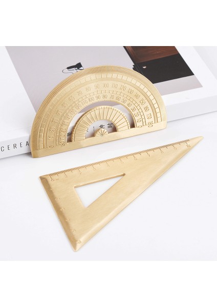 L-Pirinç Yer Imleri Stili 20CM Pirinç Düz Cetvel Okul Çocukları Hediye Seti Ölçüm Araçları 12CM 15CM 18CM Metal Bakır Cetvel Sevimli Kırtasiye Aksesuarları (Yurt Dışından) fırsatları