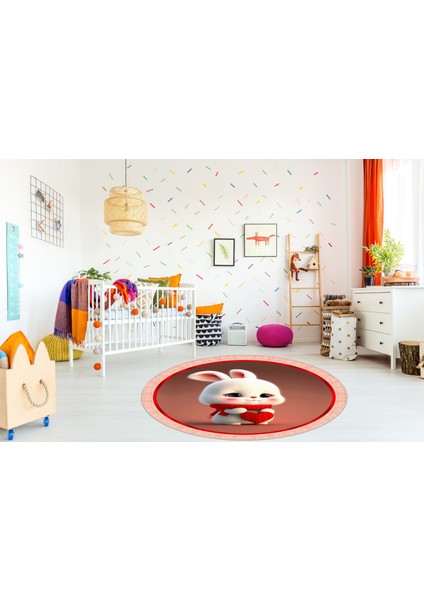 Sevimli Tavşan Çocuk Odası Halısı / 90 x 90 cm fiyatları