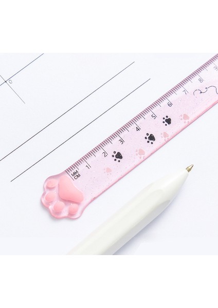 B Tarzı Ellen Brook 15CM Sevimli Kedi Pati Plastik Düz Cetvel Kawaii Araçları Kırtasiye Çizim Hediye Kore Ofis Okul Ölçme (Yurt Dışından) modelleri
