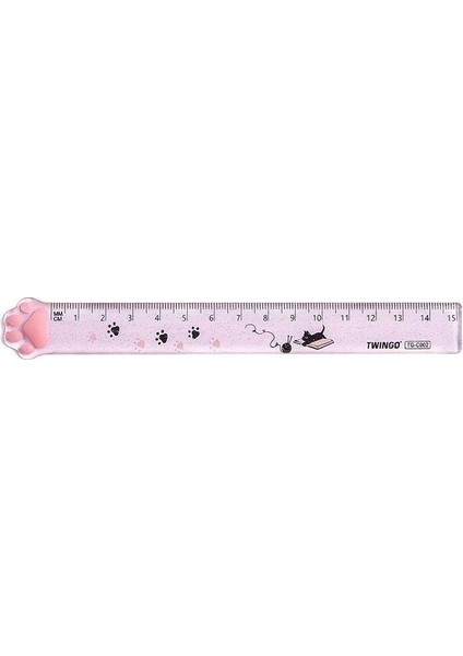 B Tarzı Ellen Brook 15CM Sevimli Kedi Pati Plastik Düz Cetvel Kawaii Araçları Kırtasiye Çizim Hediye Kore Ofis Okul Ölçme (Yurt Dışından) indirimleri
