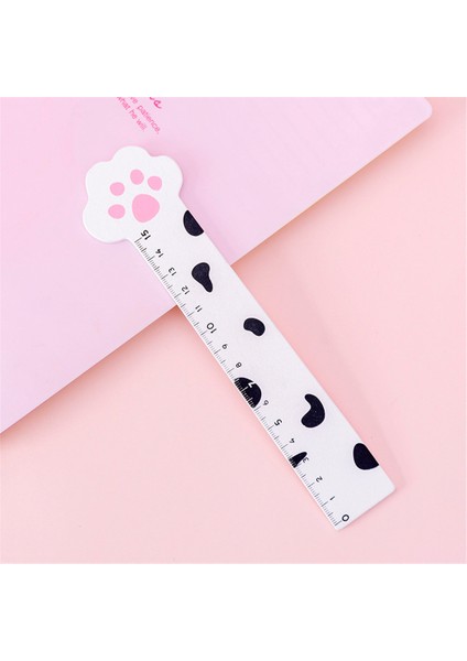 Bir Stil Sevimli Kedi Pati Plastik Düz Cetvel Kırtasiye Ölçü Aracı Cetvel Okul Ayraç Planlayıcı Aksesuar Öğrenci Ödülü (Yurt Dışından)