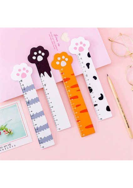 Bir Stil Sevimli Kedi Pati Plastik Düz Cetvel Kırtasiye Ölçü Aracı Cetvel Okul Ayraç Planlayıcı Aksesuar Öğrenci Ödülü (Yurt Dışından) fiyatları