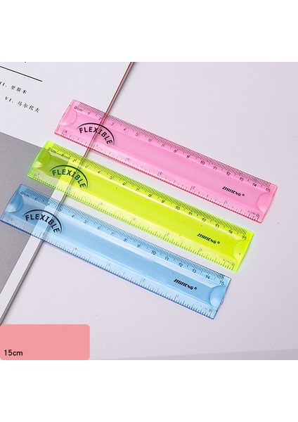 Q71 Stili Esnek Cetvel Çok Renkli Öğrenci Okul Ölçüm Aracı 15CM 20CM Düz Cetvel Büro Okul Malzemeleri (Yurt Dışından) fırsatları