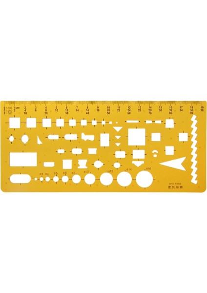No.11 Stili 23 Stiller K Reçine Askeri Çizim Mobilya Inşaat Mimar Şablonu Çizim Cetvel Şablon Ölçme Aracı - Dayanıklı (Yurt Dışından) fırsatları