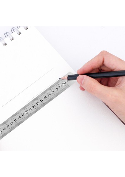 400MM Tarzı Çift Taraflı Matematik Ölçüm Aracı Okul Malzemeleri - Çelik Metal Düz Kılavuz cm Hassas Ölçek (Yurt Dışından) fiyatları