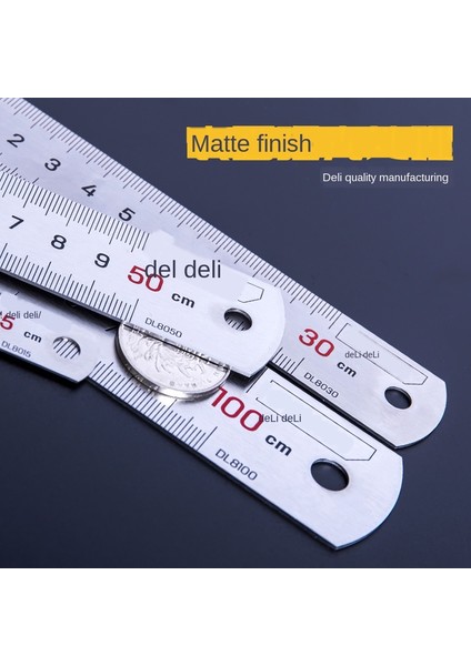 50CM Tarzı Çelik Cetvel Doğru Cetvel 15CM Paslanmaz Çelik Ölçüm Aracı Çelik Cetvel Ahşap Işçiliği Çizim Çizim Aracı (Yurt Dışından)