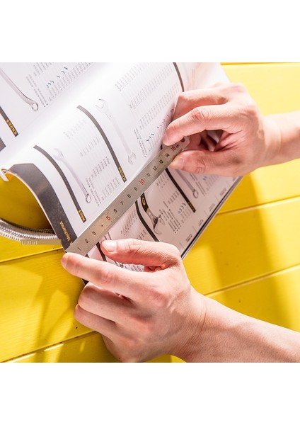 50CM Tarzı Çelik Cetvel Doğru Cetvel 15CM Paslanmaz Çelik Ölçüm Aracı Çelik Cetvel Ahşap Işçiliği Çizim Çizim Aracı (Yurt Dışından)