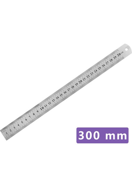 300MM Tarzı Çift Taraflı Paslanmaz Çelik Düz Cetvel Metal Ölçek Hassas Ölçüm El Aracı Istasyoner Çizim Aksesuarı (Yurt Dışından)
