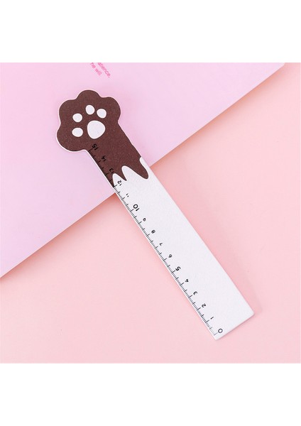 C Stili 1 Adet Ahşap Sevimli Kedi Pati Cetveli 15CM Düz Cetvel Kawaii Kırtasiye Boyama Ölçüm Araçları Okul Malzemeleri Öğrenci Övgü Hediyesi (Yurt Dışından)
