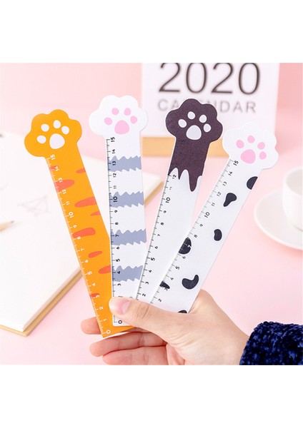 C Stili 1 Adet Ahşap Sevimli Kedi Pati Cetveli 15CM Düz Cetvel Kawaii Kırtasiye Boyama Ölçüm Araçları Okul Malzemeleri Öğrenci Övgü Hediyesi (Yurt Dışından) fırsatları