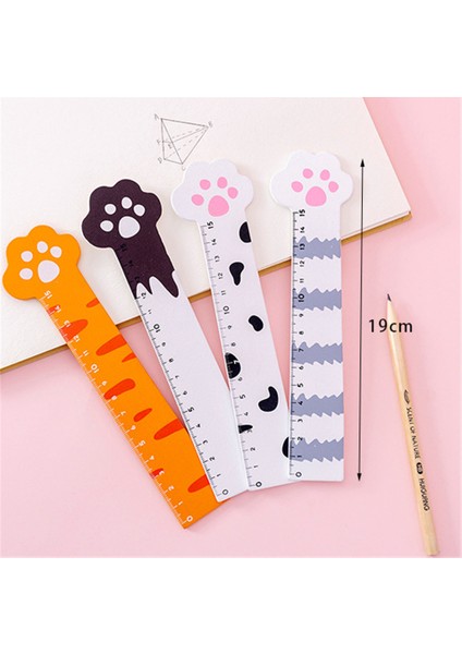 C Stili 1 Adet Ahşap Sevimli Kedi Pati Cetveli 15CM Düz Cetvel Kawaii Kırtasiye Boyama Ölçüm Araçları Okul Malzemeleri Öğrenci Övgü Hediyesi (Yurt Dışından) indirimleri
