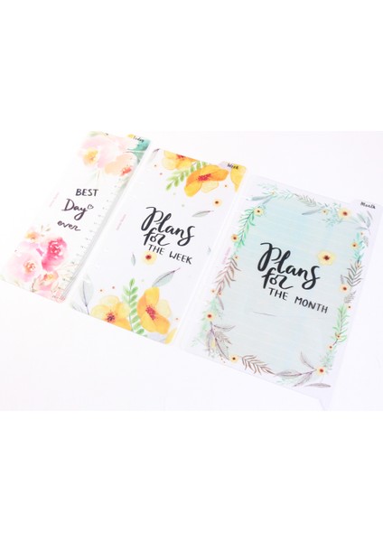 Toplam 3 Adet A6 Stili Domikee Sevimli Çiçek Desenli 6 Delikli Kitap Ayraç Cetveli, Spiral Defter Için Ince Dosya Planlayıcı Indeks Ayraç Aksesuarları, A5A6 (Yurt Dışından) modelleri