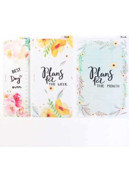 Toplam 3 Adet A6 Stili Domikee Sevimli Çiçek Desenli 6 Delikli Kitap Ayraç Cetveli, Spiral Defter Için Ince Dosya Planlayıcı Indeks Ayraç Aksesuarları, A5A6 (Yurt Dışından) fırsatları