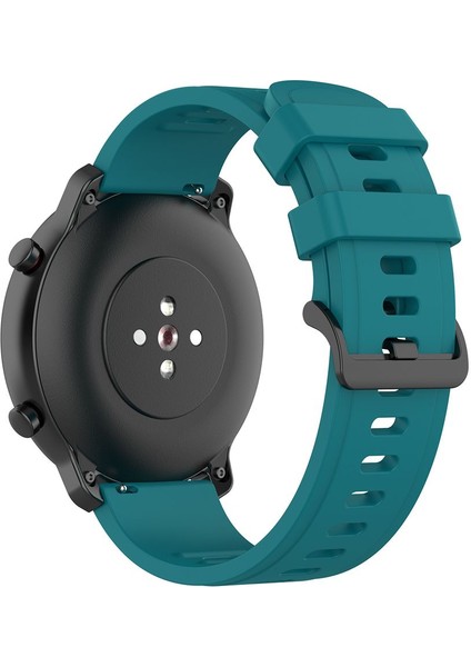 Psgt huawei Watch 18 mm Gt4 41MM Uyumlu Kordon Noktalı Desenli Hardal Silikon Kayış