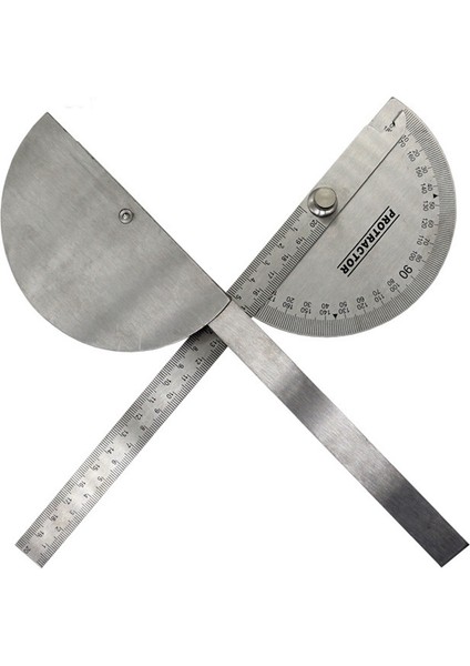 C Stili Paslanmaz Çelik Pergel Yuvarlak Kafa Döner Açı Kuralı Metal Kol Cetvel Ayarlanabilir Çok Fonksiyonlu Matematik Ölçme Aracı (Yurt Dışından)