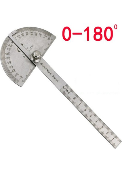 C Stili Paslanmaz Çelik Pergel Yuvarlak Kafa Döner Açı Kuralı Metal Kol Cetvel Ayarlanabilir Çok Fonksiyonlu Matematik Ölçme Aracı (Yurt Dışından)